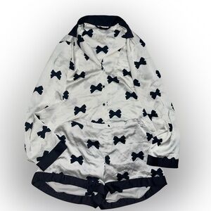 Kate Spade White Top with Black Bow Design